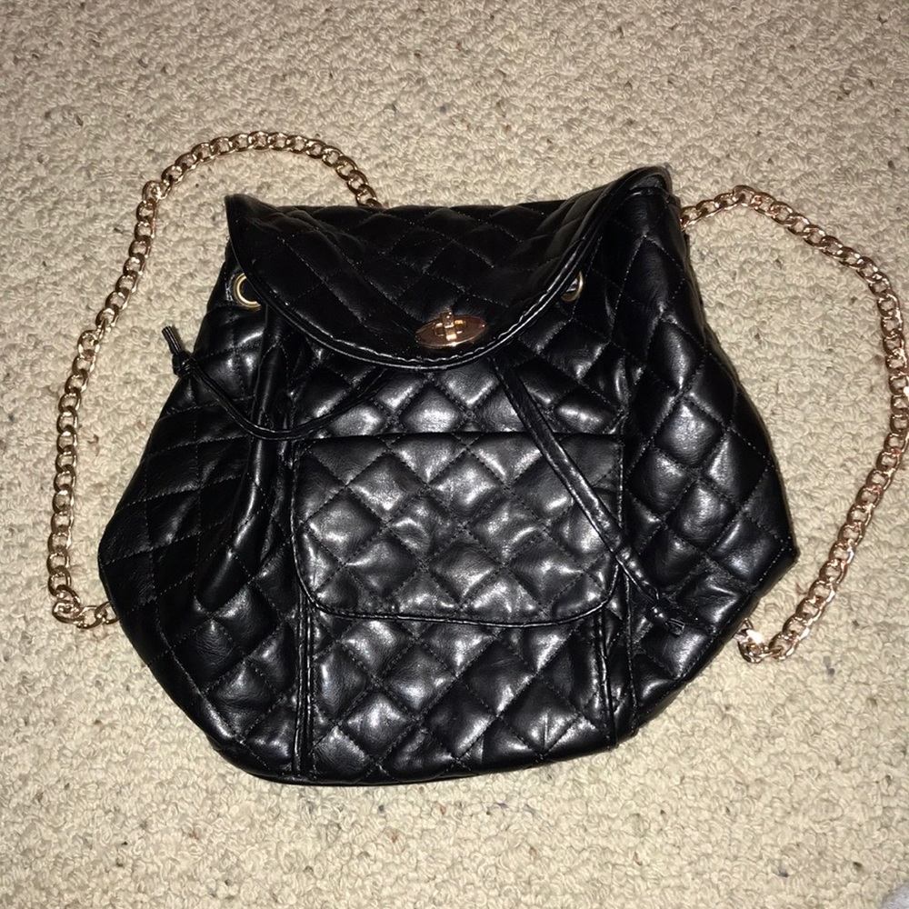 Cute black backpack purse